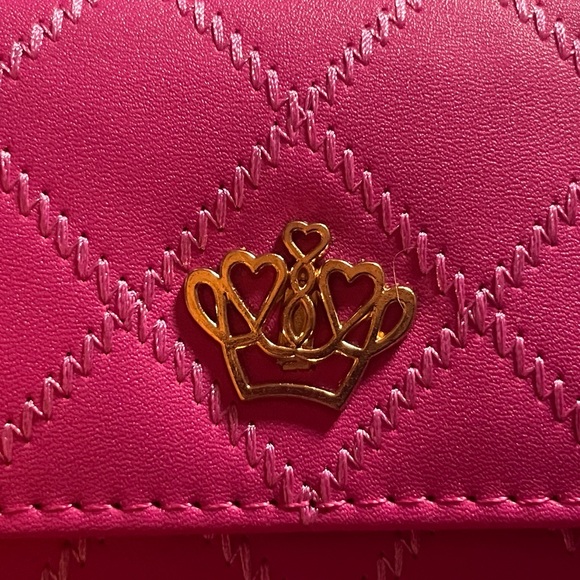 Bright Barbie pink quilted wallet. Approximately 8 x 4”. NWOT - Picture 3 of 6